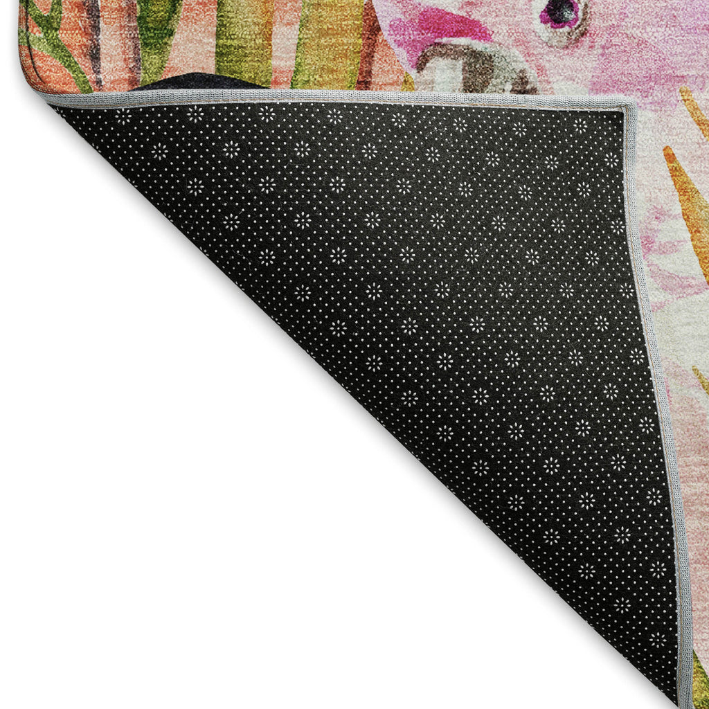 8' X 10' Rainbow And Ivory Geometric Washable Area Rug With UV Protection